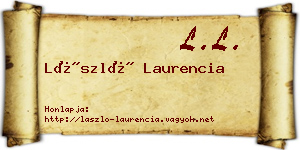 László Laurencia névjegykártya
